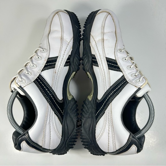 FootJoy FJ Contour Series White Leather Spikes Golf Shoe 54051; Men's Size 9.5 M - Picture 7 of 16
